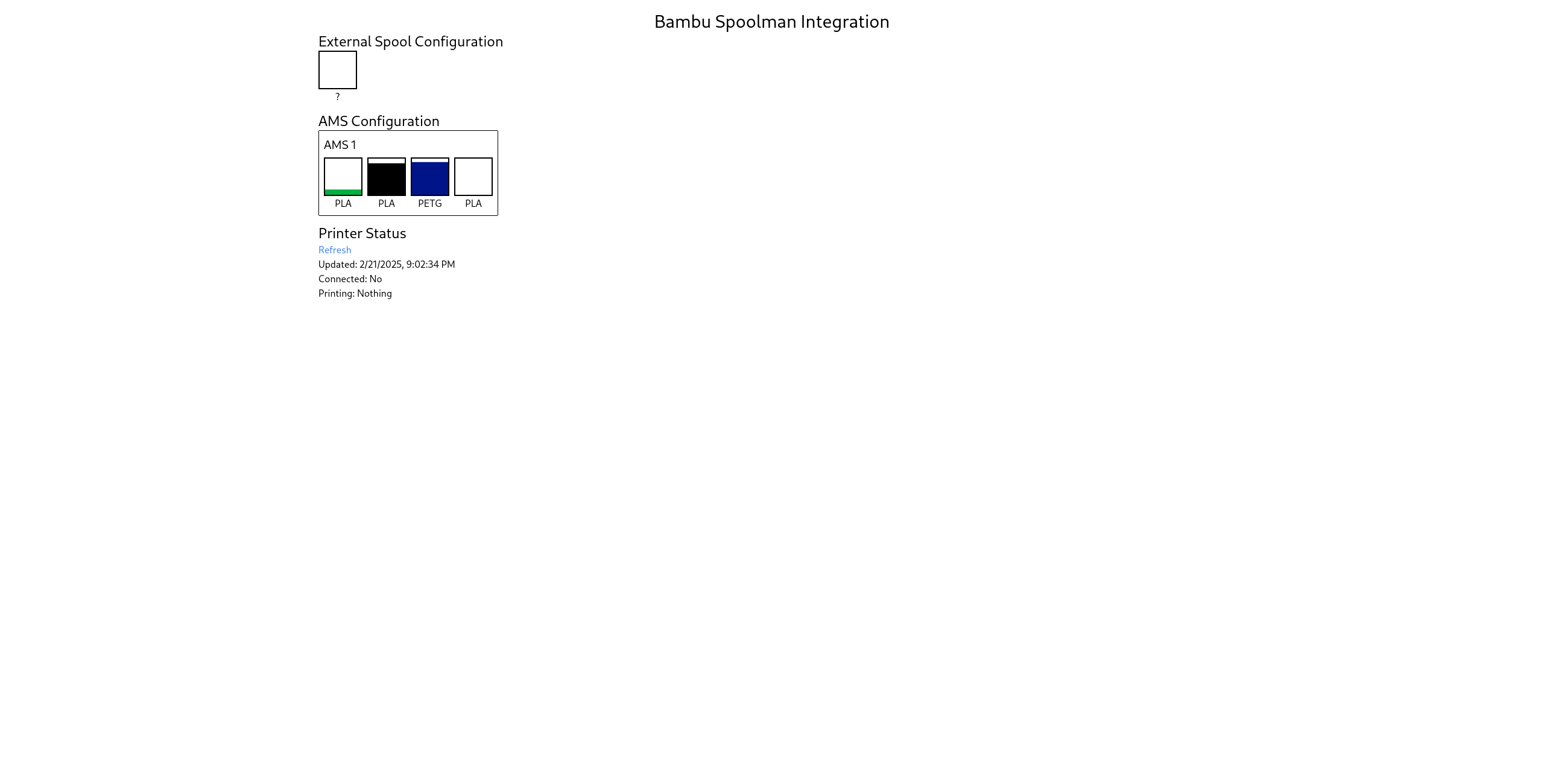 The AMS Slot Configuration UI